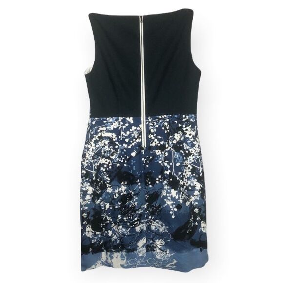 T Tahari Floral Sheath Dress size 10 Blue White - Picture 2 of 7
